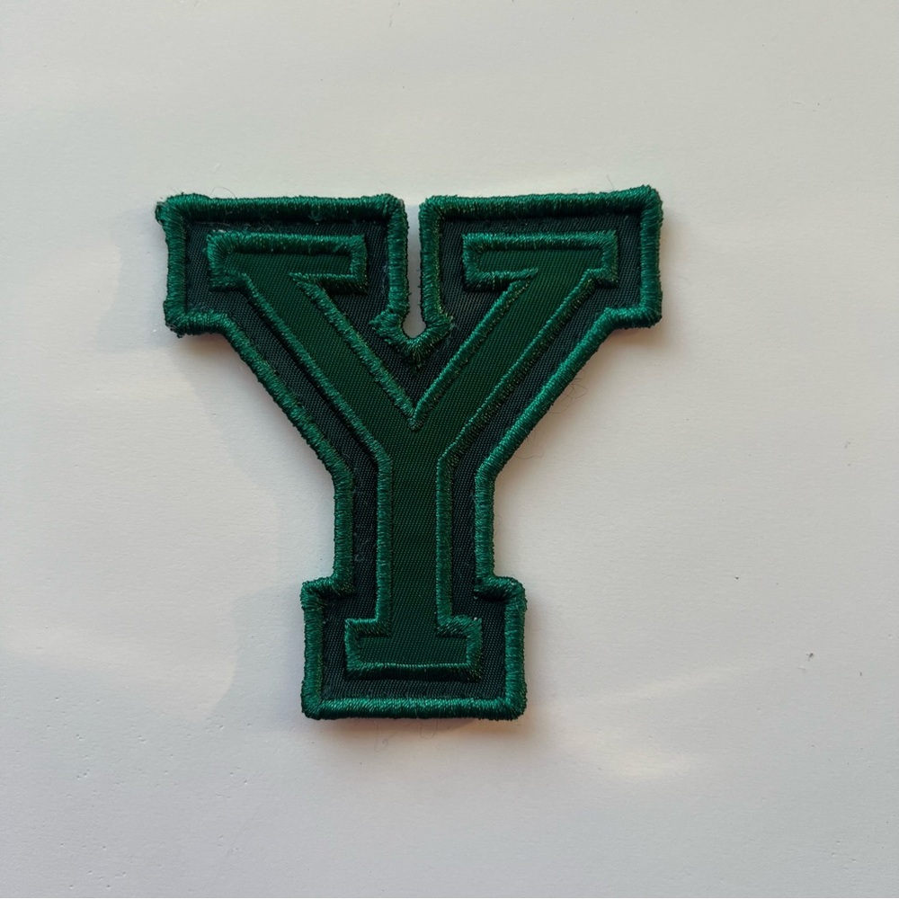 Stoney Clover Lane Emerald Green Large Nylon Varsity Letter Y Patch